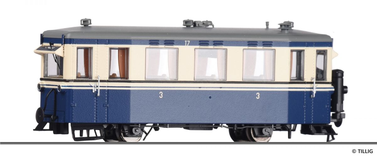 Tillig H0m 02947 - Triebwagen T7 der Mittelbadischen Eisenbahn-Gesellschaft (MEG), Ep. III | Modellbahn | Modelleisenbahn