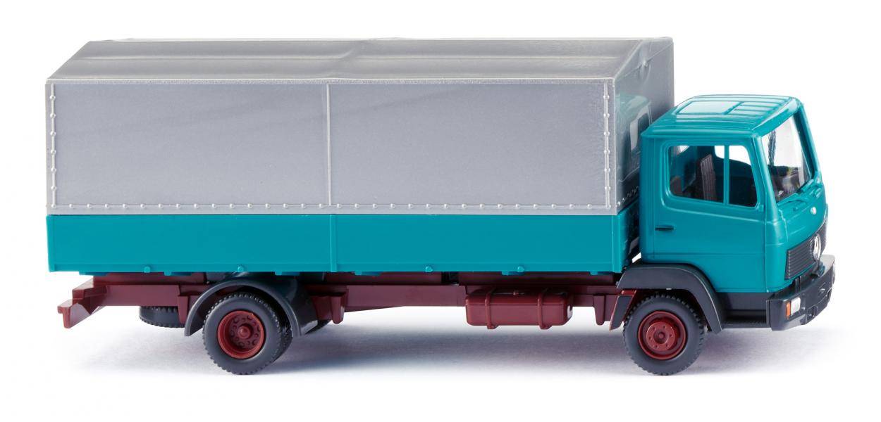 Wiking H0 (1:87) 043121 - Pritschen-Lkw (MB LP 814) - türkis | Modellbahn | Modelleisenbahn