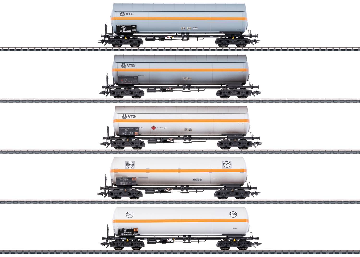 Märklin H0 (1:87) 048480 - Druckgas-Kesselwagen-Set VTG und Eva | Modellbahn | Modelleisenbahn