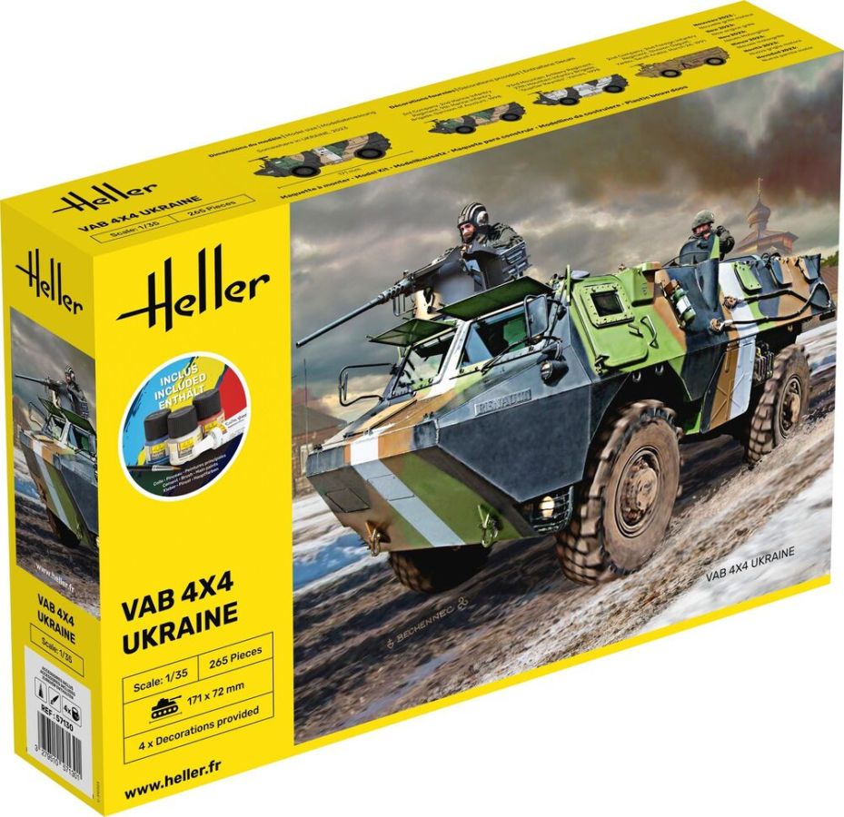 Heller 57130 - STARTER KIT VAB 4x4 Ukraine | Modellbau