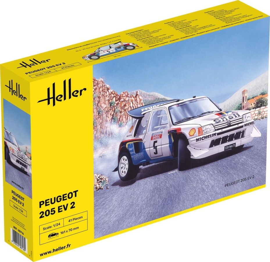 Heller 80716 - Peugeot 205 EV 2 in 1:24 | Modellbau