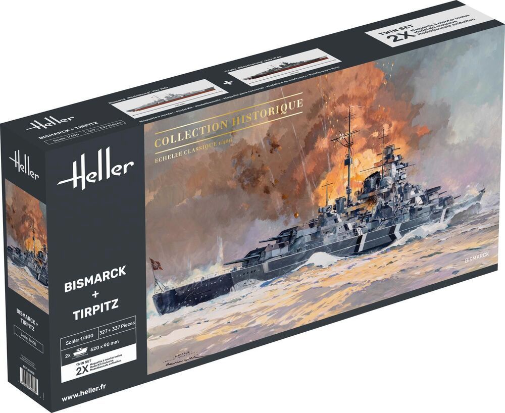Heller 85078 - 1:400 Bismarck + Tirpitz TWINSET | Modellbau