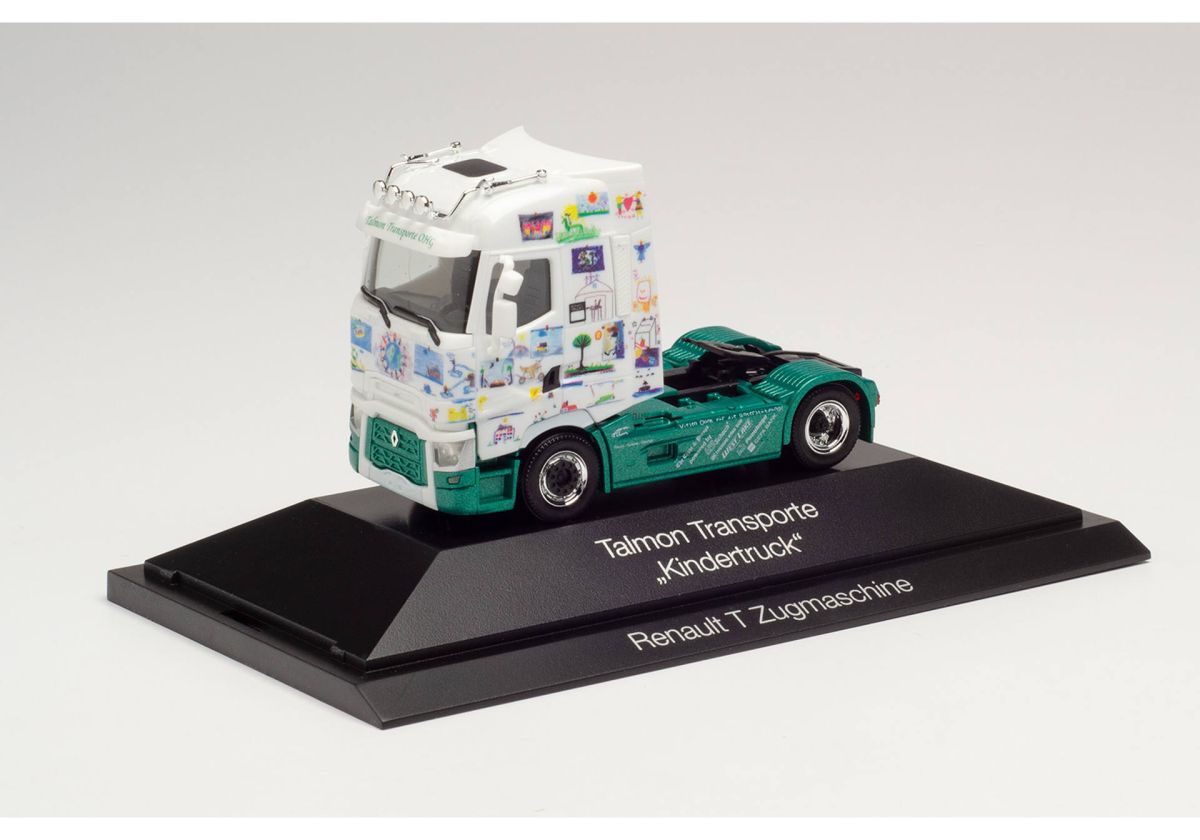 Herpa H0 (1:87) 111065 - Renault T Zugmaschine "Talmon Transporte / Kindertruck" | Modellbahn | Modelleisenbahn