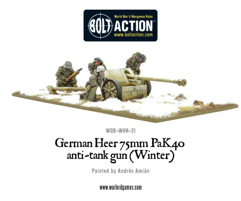 Warlord Games WGB-WHR-31 - German Heer 75mm Pak 40 anti-tank | Tabletop