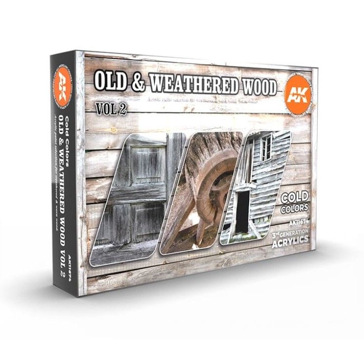 AK-Interactive AK11674 - Old & Weathered Wood Vol. 2 | Tabletop
