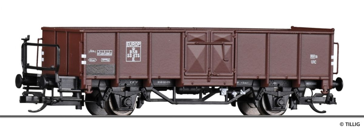 Tillig TT 14091 - Offener Güterwagen DSB | Modellbahn | Modelleisenbahn