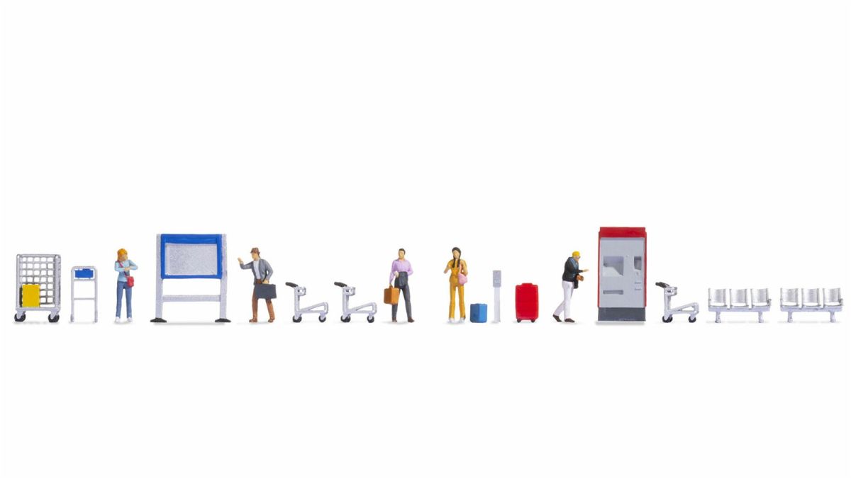 Noch H0 (1:87) 16268 - Figuren-Themenwelt Bahnsteig | Modellbahn | Modelleisenbahn