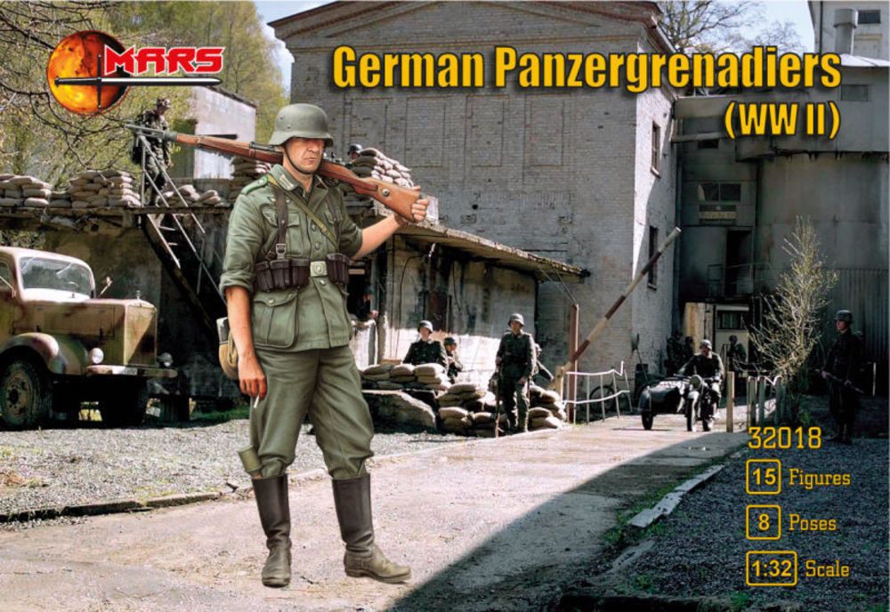 Mars Figures MS32018 - 1:32 German panzergrenadiers WWII | Modellbau