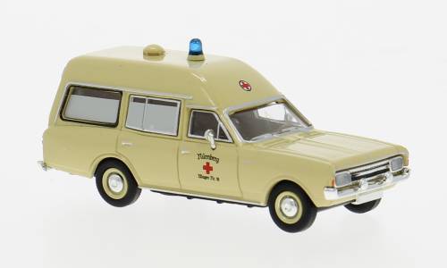 Brekina H0 (1:87) 20674 - Brekina, Opel Rekord C KTW, 1968, DRK Nürnberg, 1:87 | Modellbahn | Modelleisenbahn