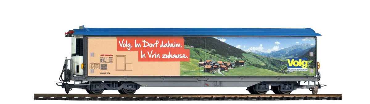 Bemo H0m 2288162 - RhB Haikqq-uy 5162 Schiebewandwagen Volg "Vrin" | Modellbahn | Modelleisenbahn