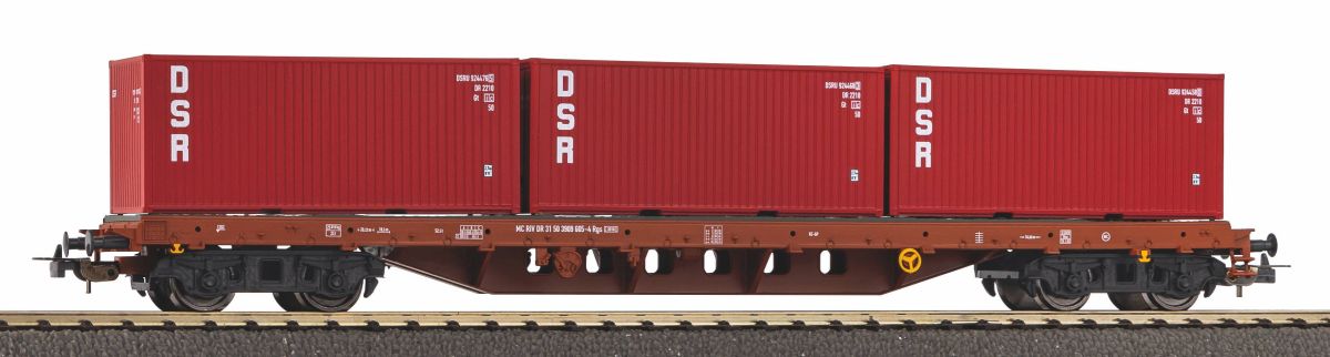 Piko H0 (1:87) 24500 - Containertragwagen DSR Container DR IV | Modellbahn | Modelleisenbahn