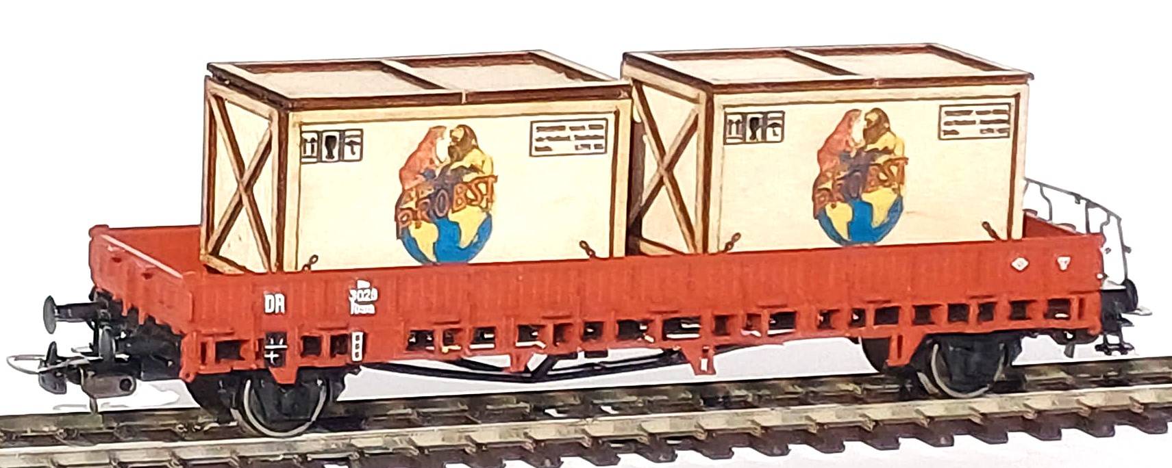 Loewe TT 2487 - Ladegut 2 Überseekisten „ZIRKUS PROBST“ - TT | Modellbahn | Modelleisenbahn