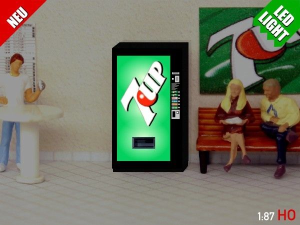 Modellland H0 (1:87) 3021-8 - 1:87 Spur H0 LED 9 - 12V 7UP Automat beleuchet | Modellbahn | Modelleisenbahn
