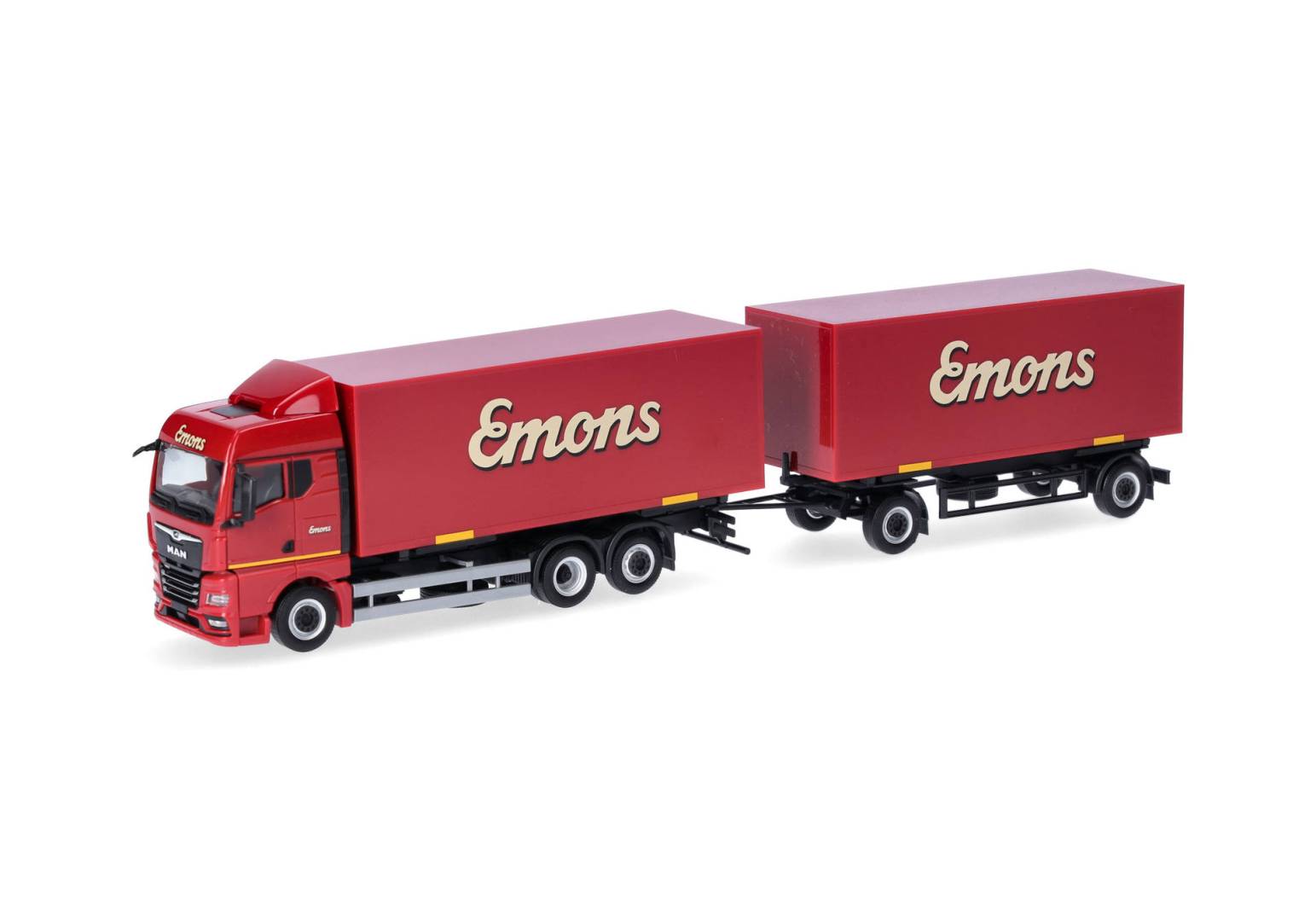 Herpa H0 (1:87) 319294 - MAN TGX GM Wechselkoffer-Hängerzug Emons | Modellbahn | Modelleisenbahn