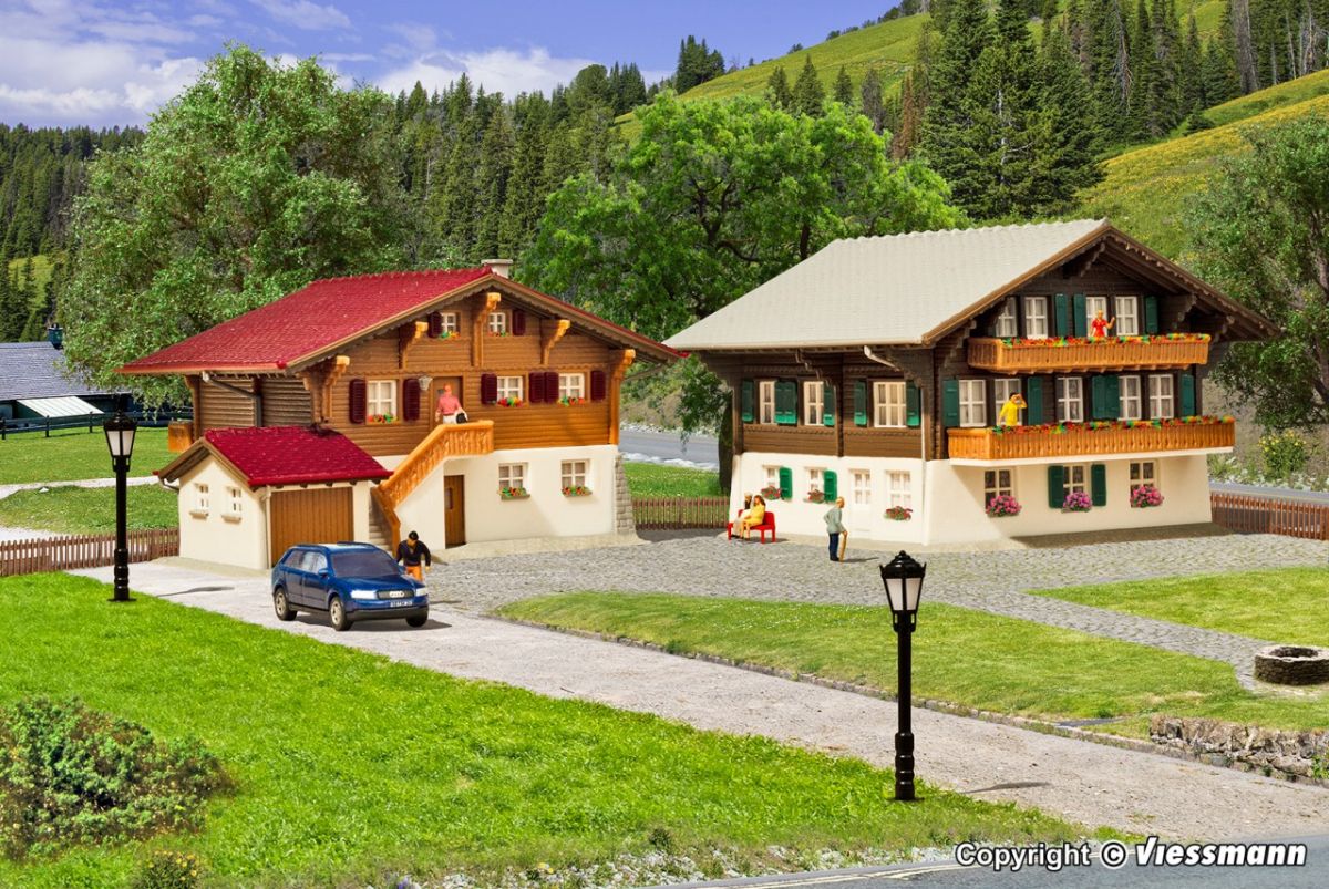 Kibri N 37034 - Chalet Lenk, 2 Stück | Modellbahn | Modelleisenbahn