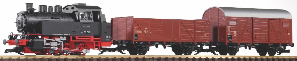 Piko G 37120 - Start-Set Güterzug BR 80 (inkl. Sound+Dampf) | Modellbahn | Modelleisenbahn