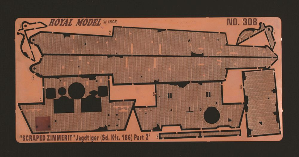 Royal Model RM308 - Scraped Zimmerit Jagdtiger Part 2 (for Dragon kit) | Modellbau