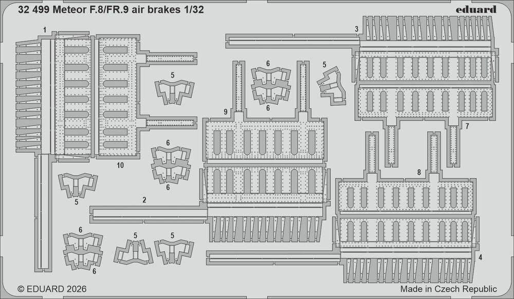 Eduard Accessories 32499 - Meteor F.8/FR.9 air brakes for Revell | Modellbau