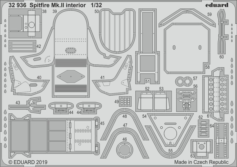 Eduard Accessories 32936 - Spitfire Mk.II interior for Revell in 1:32 | Modellbau