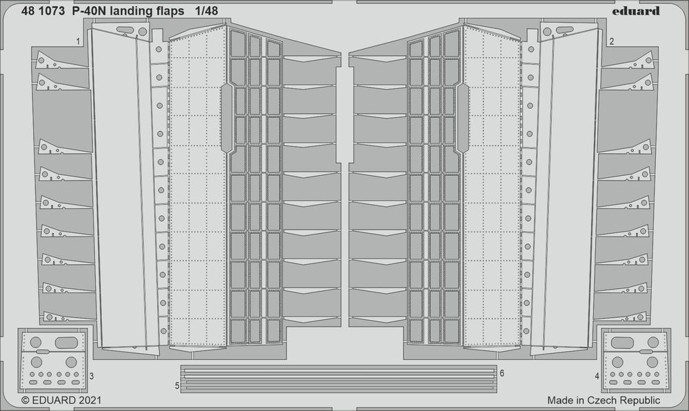 Eduard Accessories 481073 - P-40N landing flaps, for ACADEMY in 1:48 | Modellbau