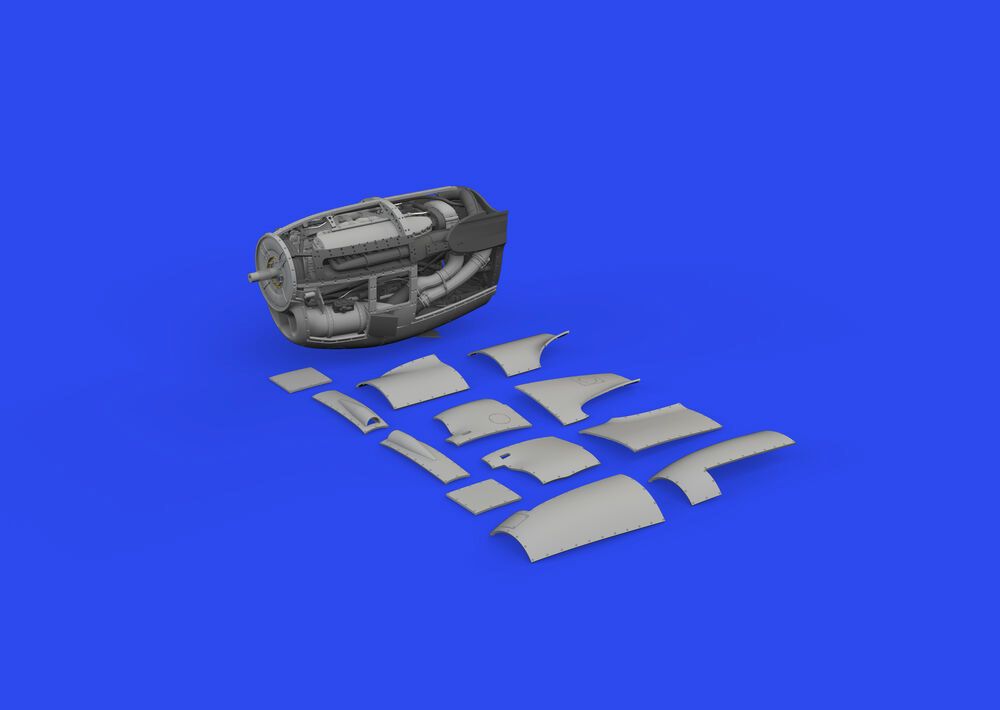 Eduard Accessories 648936 - 1:48 P-38J left engine PRINT 1/48 TAMIYA | Modellbau