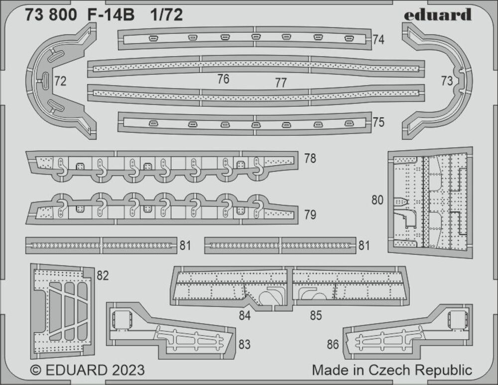 Eduard Accessories 73800 - 1:72 F-14B 1/72 ACADEMY | Modellbau