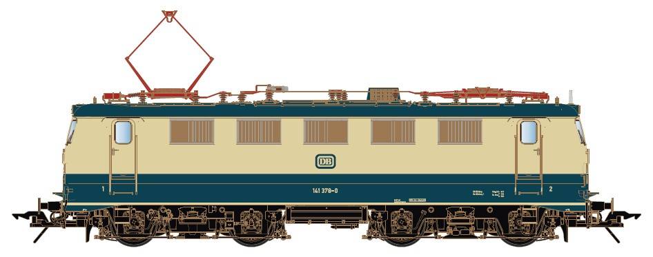 Lenz 0 40341-06 - Elektrolok BR 141 378-0, DB, Ep.4c, blau/beige | Modellbahn | Modelleisenbahn