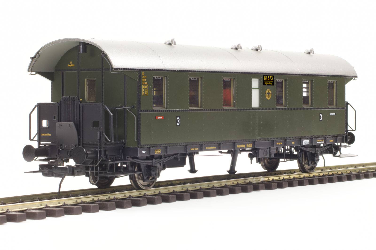 Lenz 0 41122-04 - Donnerbüchse Ci-28, 3. Kl., DRG, Ep.2, RAL6008 | Modellbahn | Modelleisenbahn
