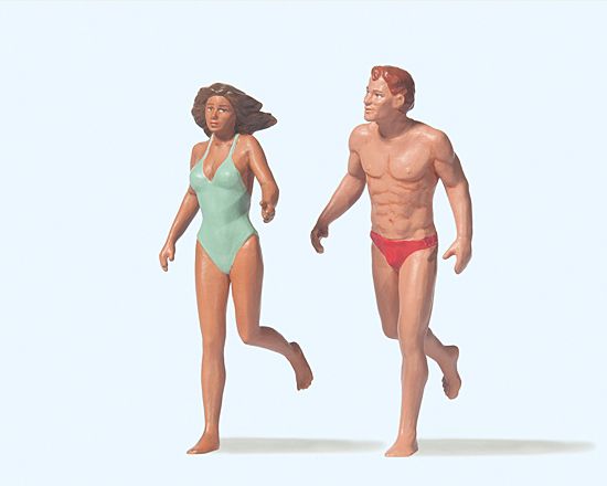 Preiser G 45018 - LGB Laufendes Paar am Strand | Modellbahn | Modelleisenbahn