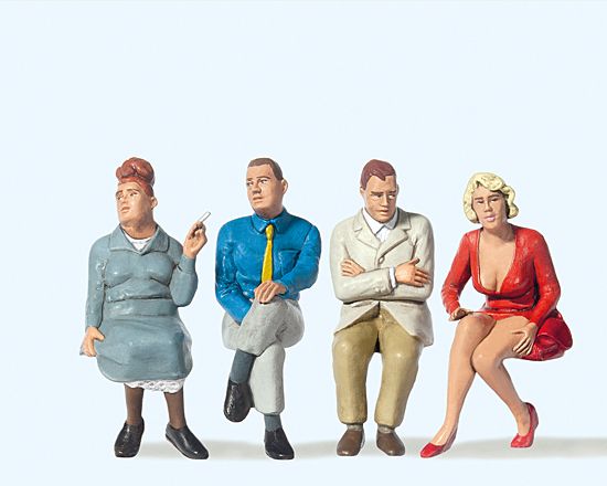 Preiser G 45123 - LGB Sitzende Reisende 4 Fig. | Modellbahn | Modelleisenbahn