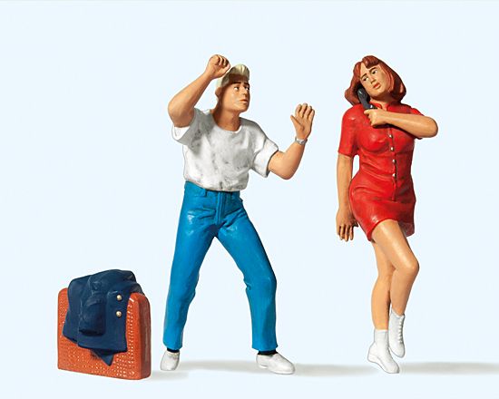 Preiser G 45129 - LGB An der Telefonzelle 2 Fig | Modellbahn | Modelleisenbahn