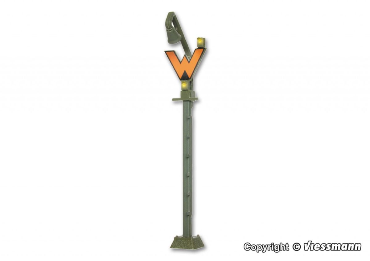 Viessmann H0 (1:87) 4519 - H0 Wartesignal mit Anstrahlleuchte | Modellbahn | Modelleisenbahn