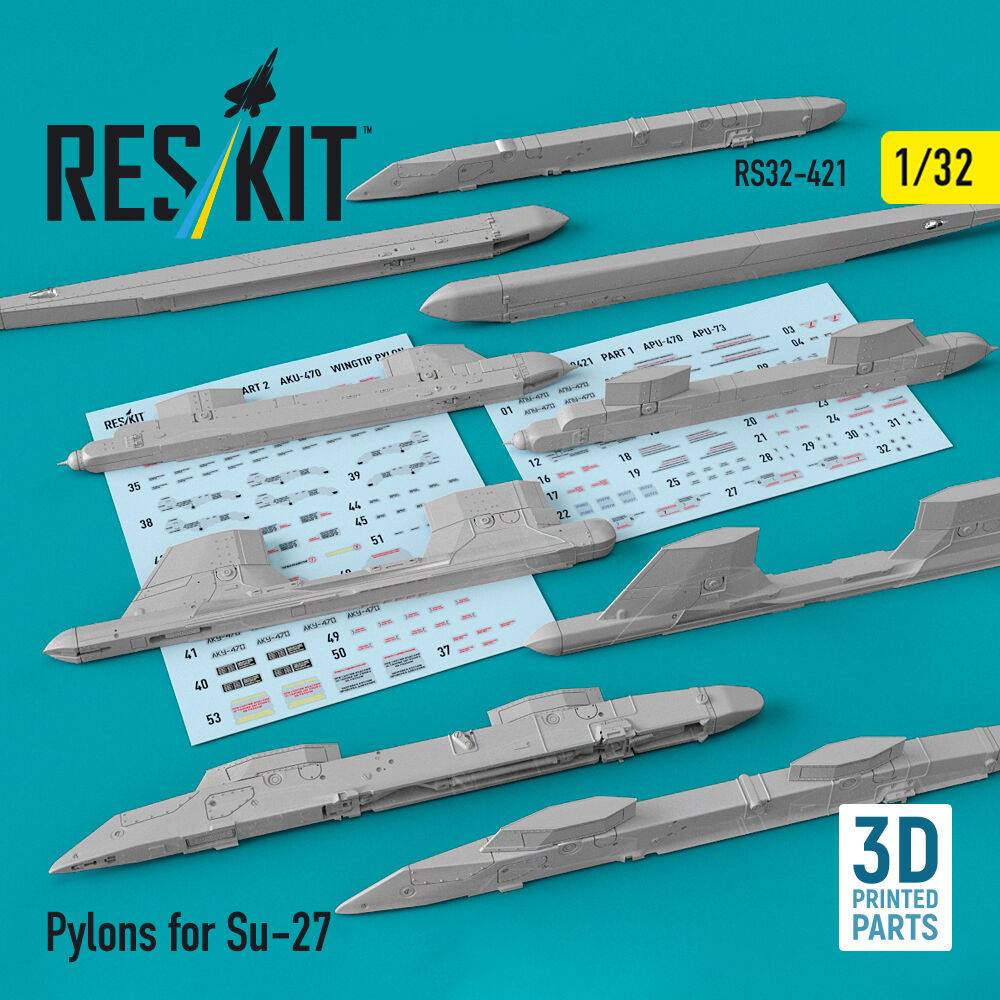 ResKit Models RS32-0421 - Pylons for Su-27 (3D Printed) | Modellbau