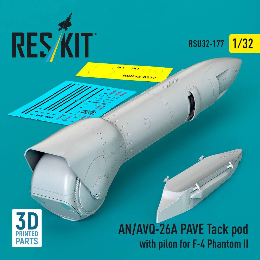 ResKit Models RSU32-0177 - AN/AVQ-26A PAVE Tack pod with pilon for F-4 Phantom II (3D Printed) | Modellbau