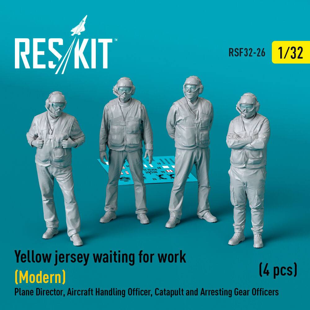 ResKit Models RSF32-0026 - Yellow jersey waiting for work (Modern) Plane Director, Aircraft Handling Officer, Catapult a | Modellbau