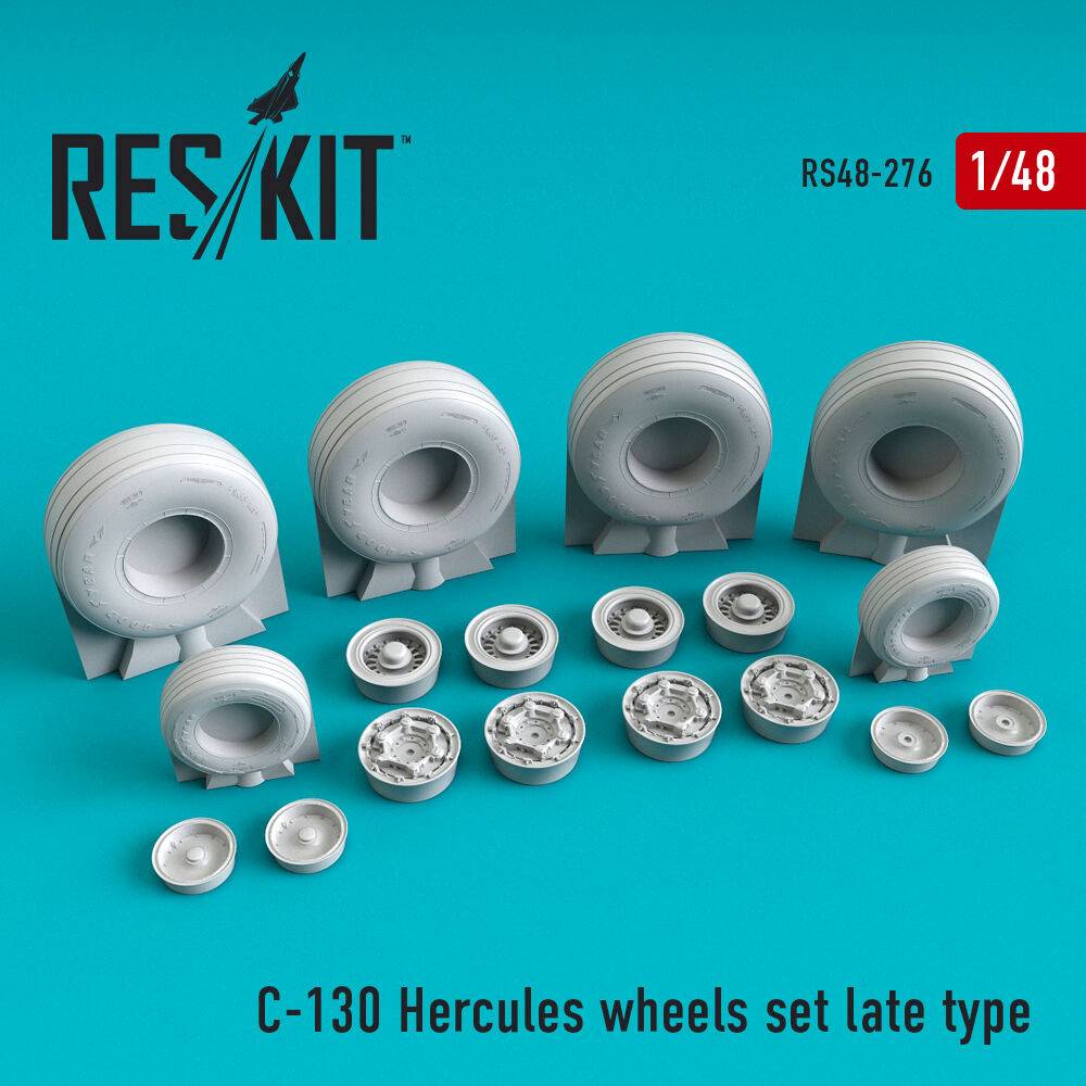 ResKit Models RS48-0276 - C-130 Hercules wheels set late type (weighted) | Modellbau