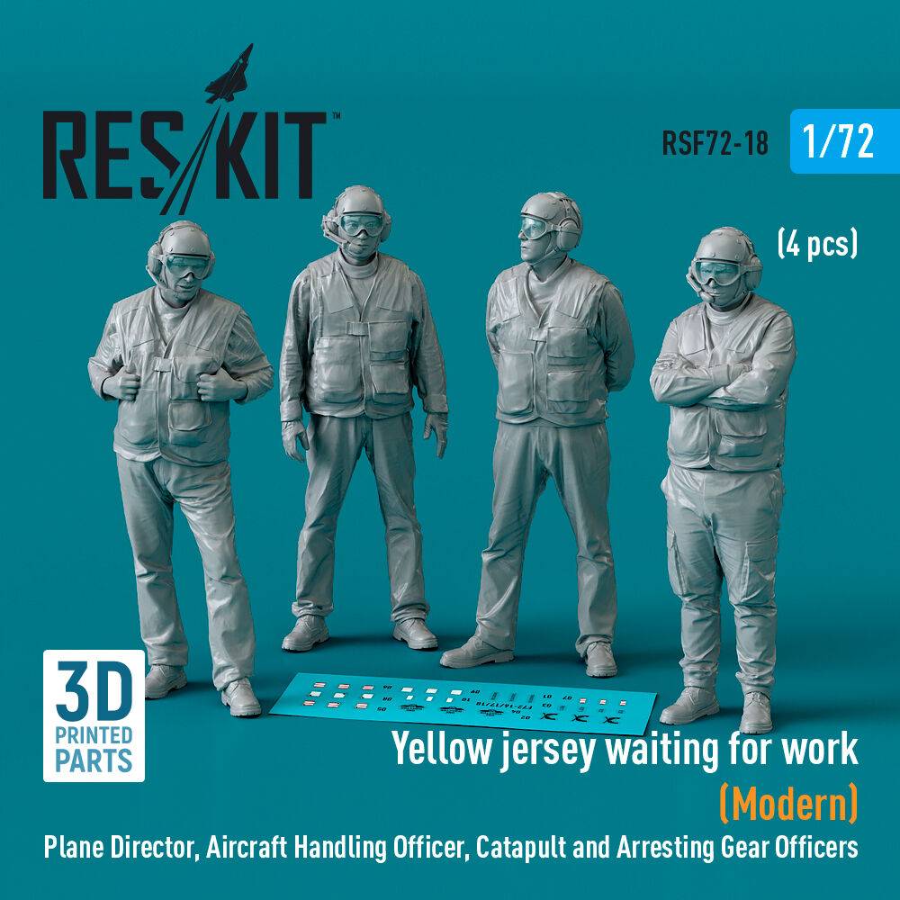 ResKit Models RSF72-0018 - Yellow jersey waiting for work (Modern) Plane Director, Aircraft Handling Officer, Catapult a | Modellbau