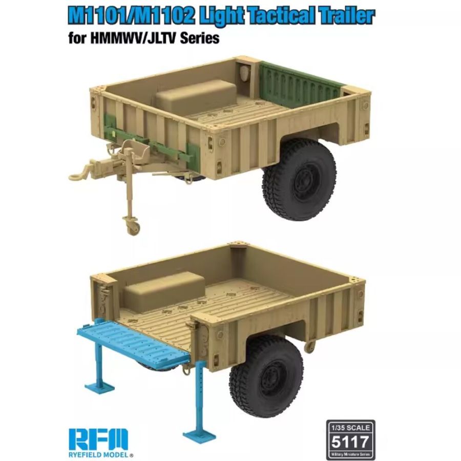 Rye Field Model 5117 - M1101/M1102 Light Tactical Trailer for HMMWV/JLTV Series | Modellbau