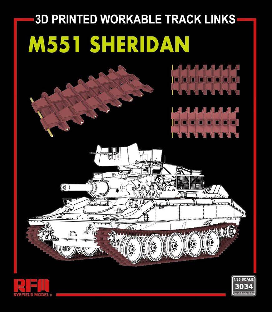 Rye Field Model RFM3034 - M551 Sheridan Workable Track Links | Modellbau