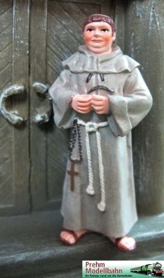 Prehm-Miniaturen G 500051 - Moench mit grauer Kutte - Metallfigur | Modellbahn | Modelleisenbahn