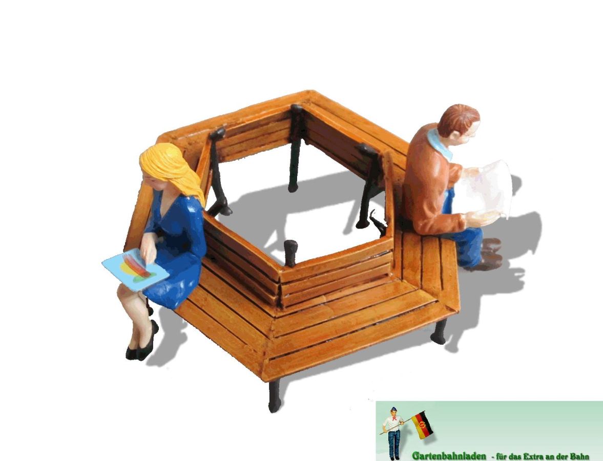 Prehm-Miniaturen G 500202 - Rundbank, Metall | Modellbahn | Modelleisenbahn