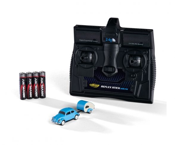 Carson H0 (1:87) 500504148 - 1:87 VW Beetle m. Anhänger 2.4G 100% RTR | Modellbahn | Modelleisenbahn