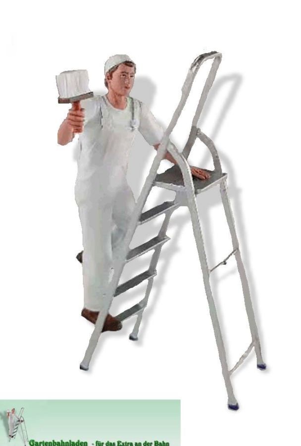 Prehm-Miniaturen G 500601 - Maler auf der Leiter | Modellbahn | Modelleisenbahn