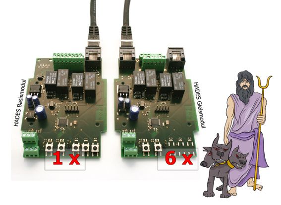 Tams Elektronik 51-04196-06 - HADES Bundle 6 I Fertig-Bausteine | Modellbahn | Modelleisenbahn
