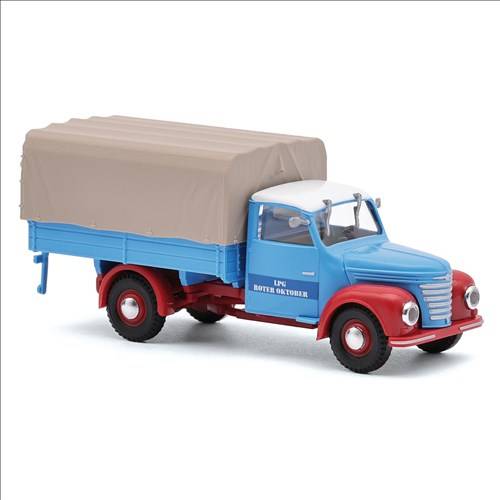 Busch H0 (1:87) 52361 - Framo V901/2 Pritsche/Plane, LPG Roter Oktober | Modellbahn | Modelleisenbahn