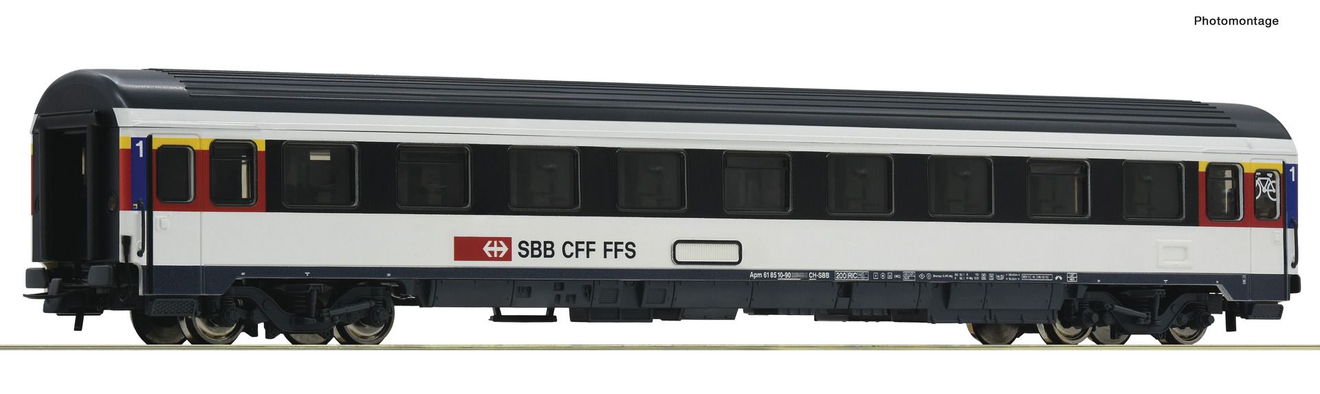 Roco H0 (1:87) 54166 - Eurocity-Abteilwagen 1. Klasse, SBB | Modellbahn | Modelleisenbahn