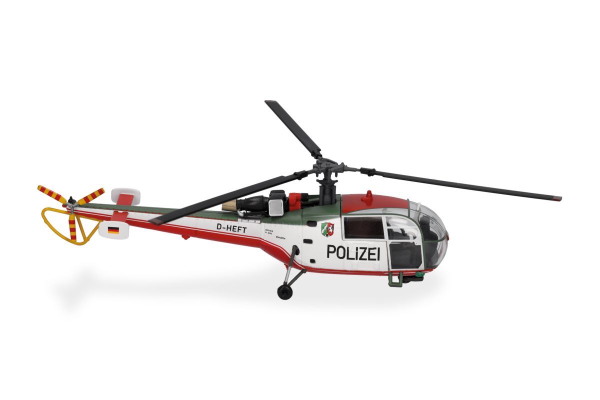 Herpa 580762 - Polizeifliegerstaffel Nordrhein-Westfalen Sud Aviation SA 319 Alouette III - D-HEFT | Modellbahn | Modelleisenbahn