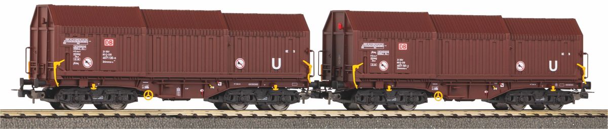 Piko H0 (1:87) 58293 - 2er Set Teleskophaubenwagen DB Cargo VI | Modellbahn | Modelleisenbahn