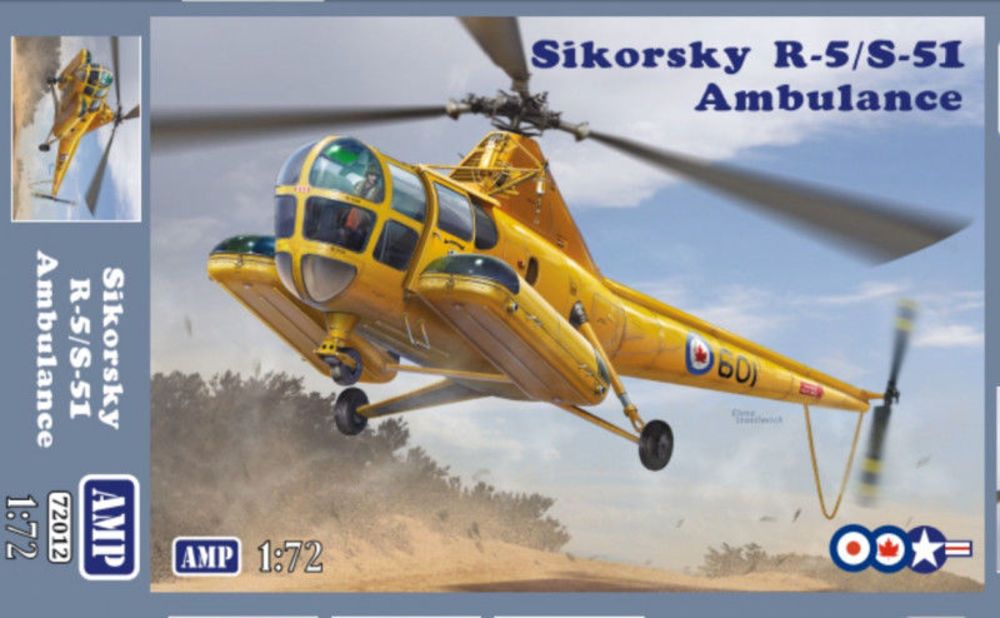 Micro Mir AMP AMP72012 - 1:72 Sikorsky R-5/S-51 Ambulance | Modellbau