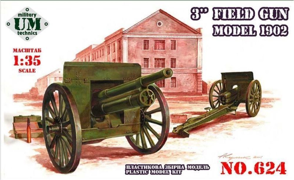 Unimodels UMT624 - 1:72 3inch field gun, model 1902 | Modellbau
